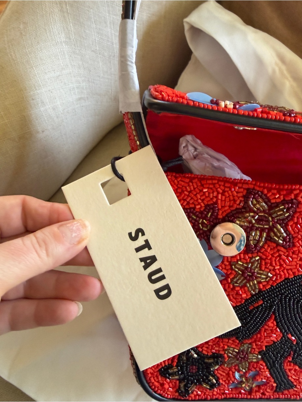 STAUD Limited Edition Rare Fire Horse Lunar New Year Tommy Bag - Picture 6 of 6